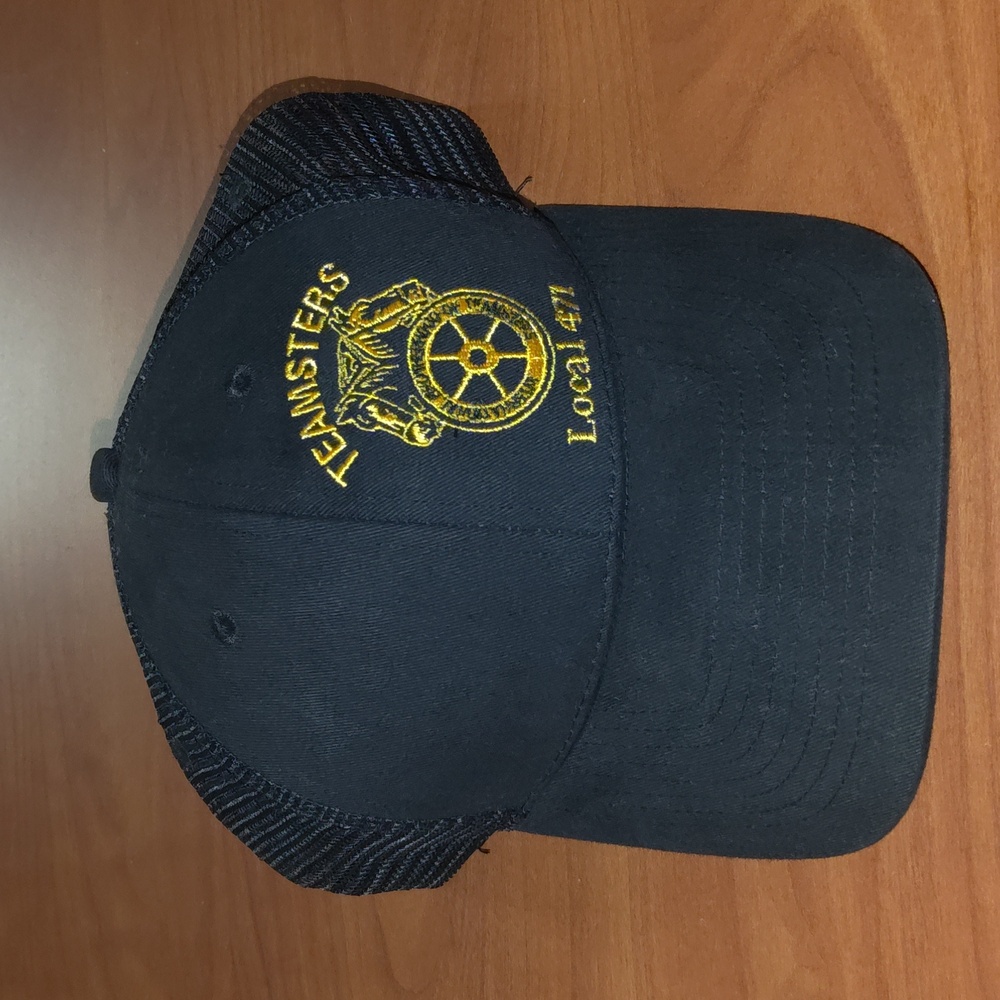 Vintage Teamsters Local 471 Union Trucker Mesh Snapback Hat Cap Made in USA